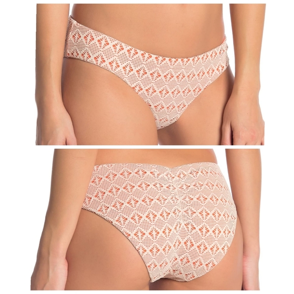 BECCA Other - BECCA Crochet Shirred Hipster Bikini Bottoms NWT